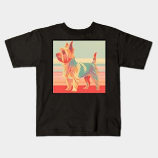 Australian Terrier in 80's Kids T-Shirt